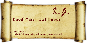 Kovácsi Julianna névjegykártya