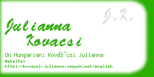 julianna kovacsi business card